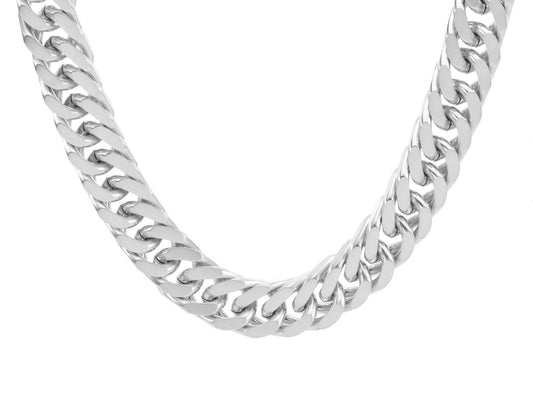 NBCP |white Gold Plated Miami Double Weaving Cuban Link Chain Bracelets and Nekclaces