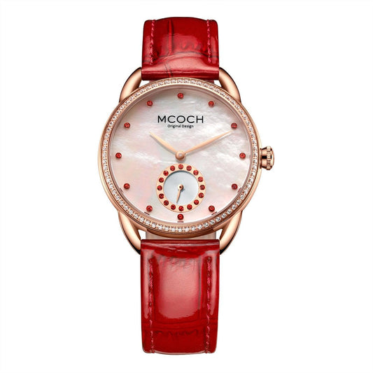 NBCP Simple Fashion Mother of Pearl Dial Ruby Watch - NBCP Watch